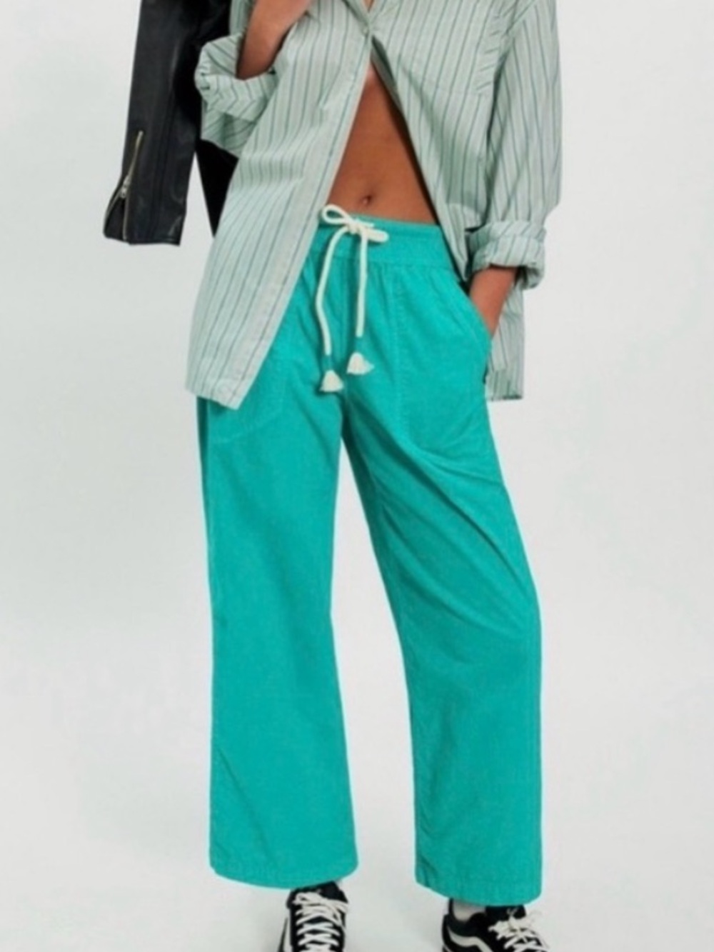 Free People Easy Peasy Pull On Turquoise pants